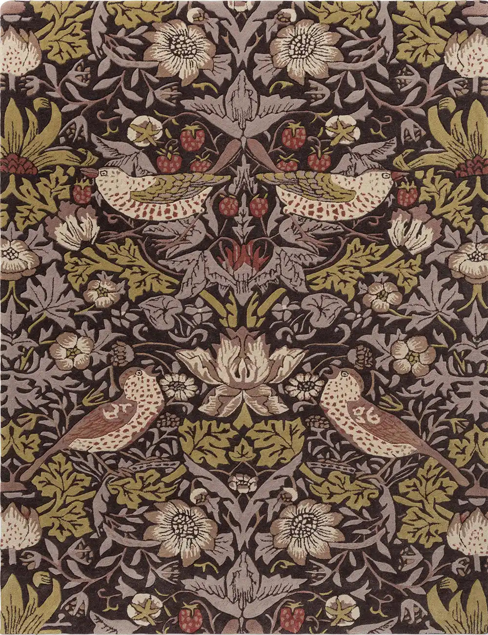 Morris & Co. (Brink & Campman) Designer Rugs MORRIS AND CO STRAWBERRY THIEF AREA RUG by Brink and Campman