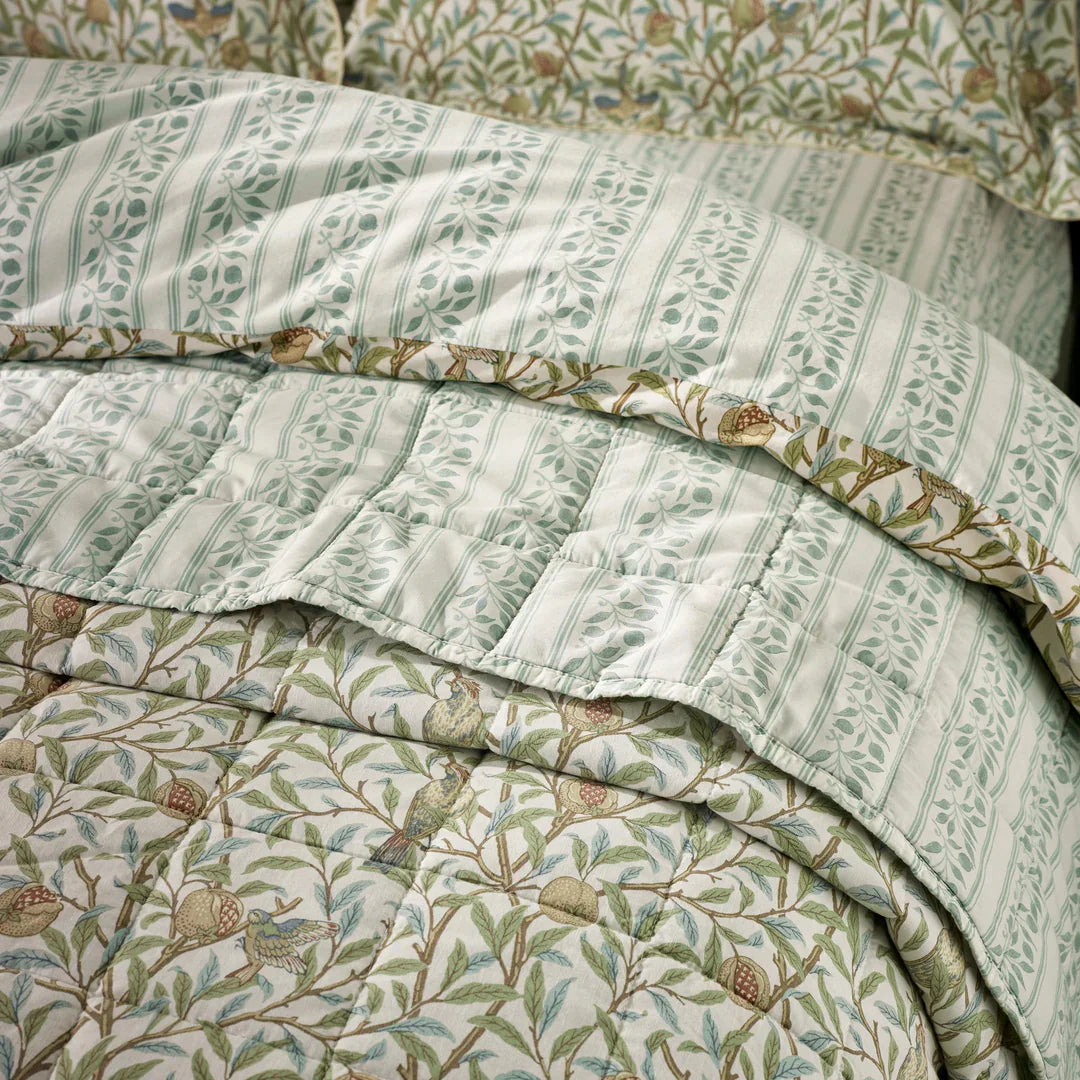 Morris & Co (Riva Home) Bedspread/Throw BIRD AND POMEGRANATE BEDSPREAD by William Morris at Home