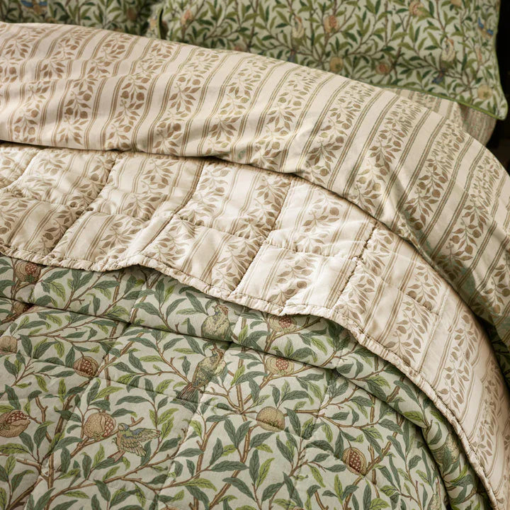 Morris & Co (Riva Home) Bedspread/Throw BIRD AND POMEGRANATE BEDSPREAD by William Morris at Home