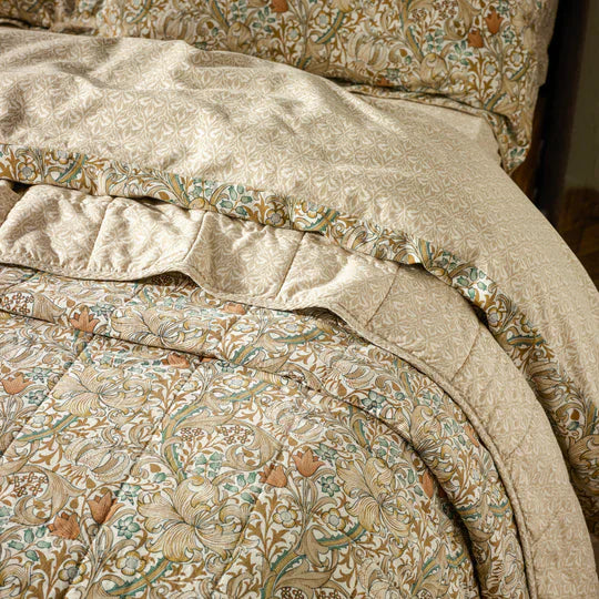 Morris & Co (Riva Home) Bedspread/Throw GOLDEN LILY BEDSPREAD by William Morris at Home
