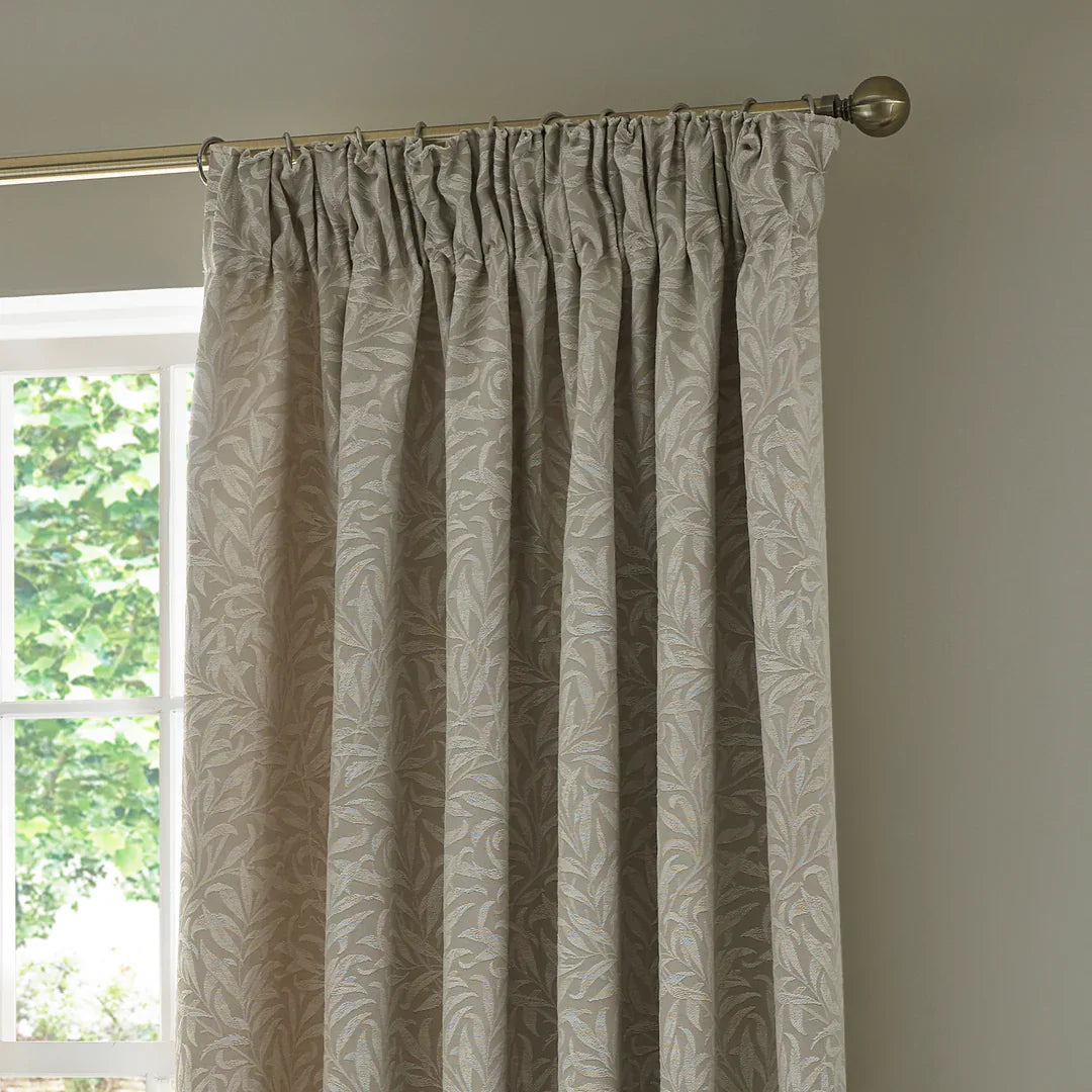 Morris & Co (Riva Home) Morris & Co Curtains WILLOW BOUGH PENCIL PLEAT CURTAINS LINEN by Morris & Co