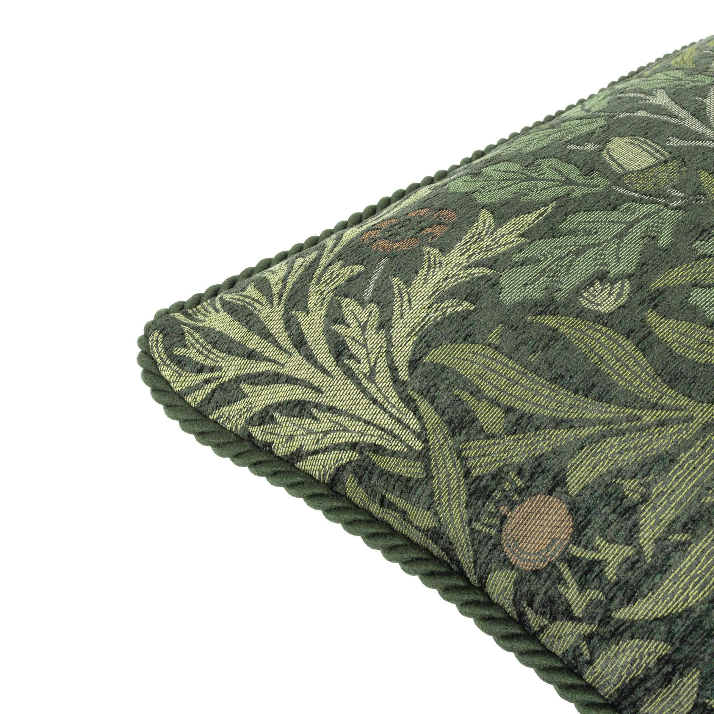 Morris & Co (Riva Home) Morris & Co Cushions Morris & Co Acorn Multi Jacquard Cushion in Thyme/Forest