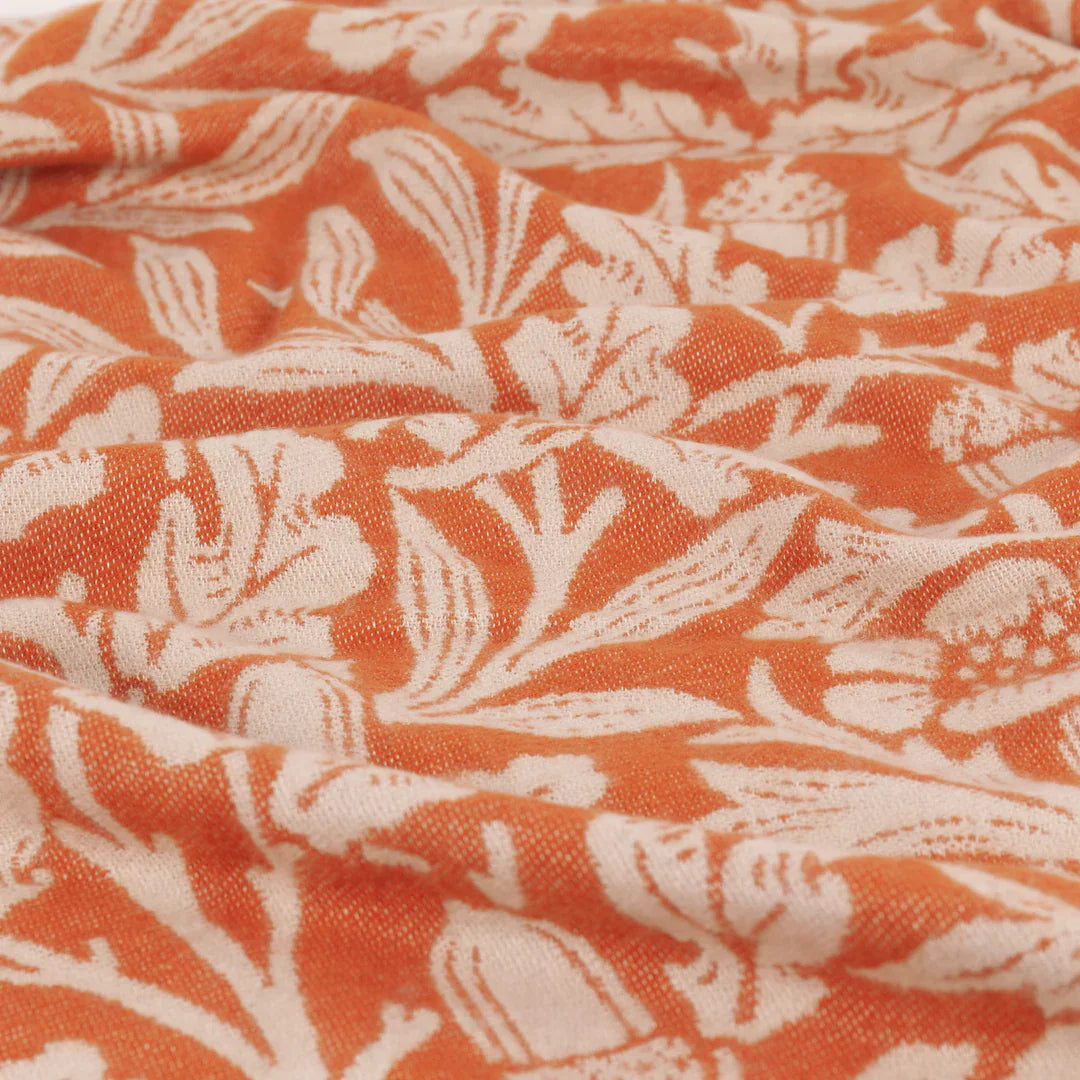 Morris & Co (Riva Home) Morris & Co Throw ACORN TONAL JACQUARD THROW | Brick by Morris & Co