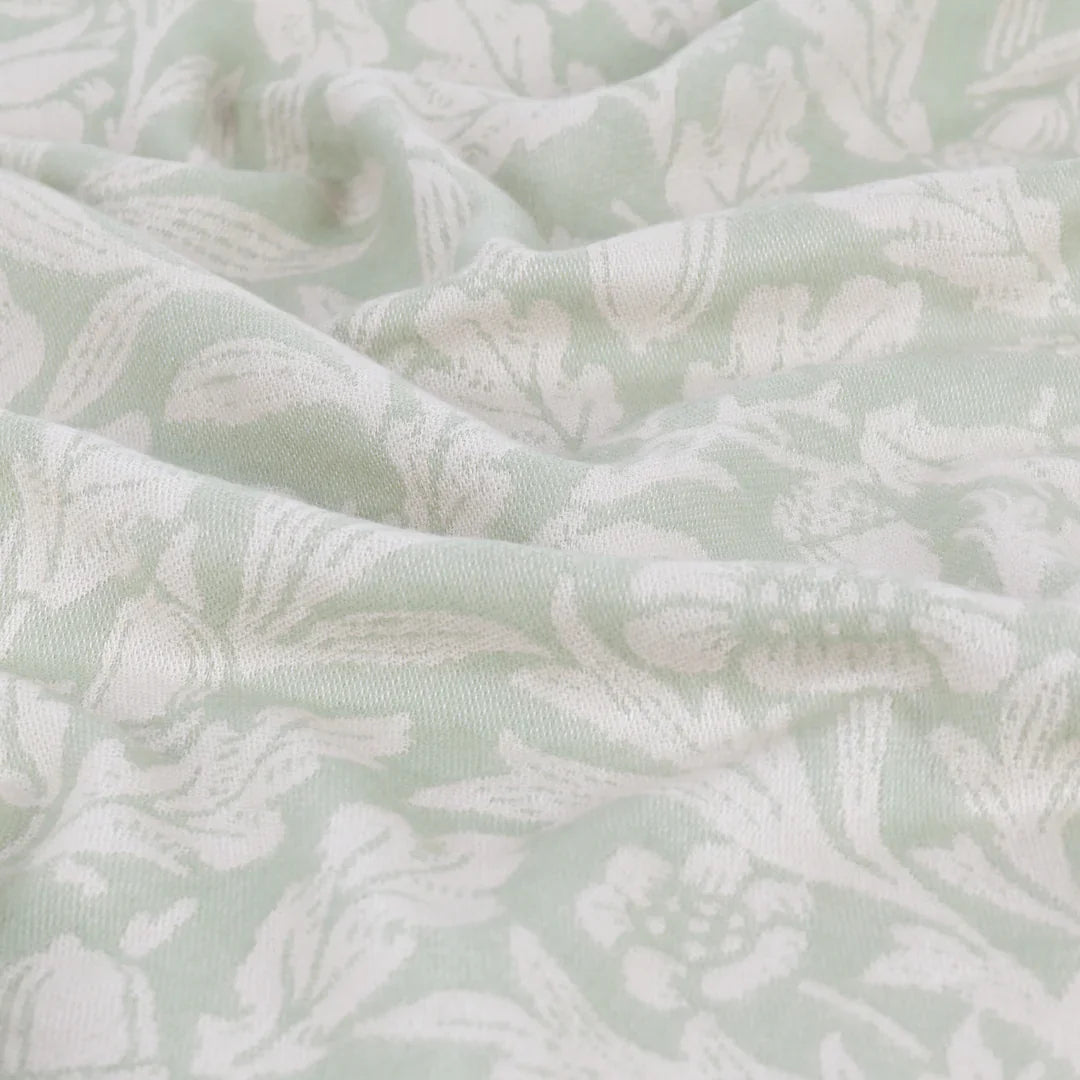 Morris & Co (Riva Home) Morris & Co Throw ACORN TONAL JACQUARD THROW | Sage by Morris & Co