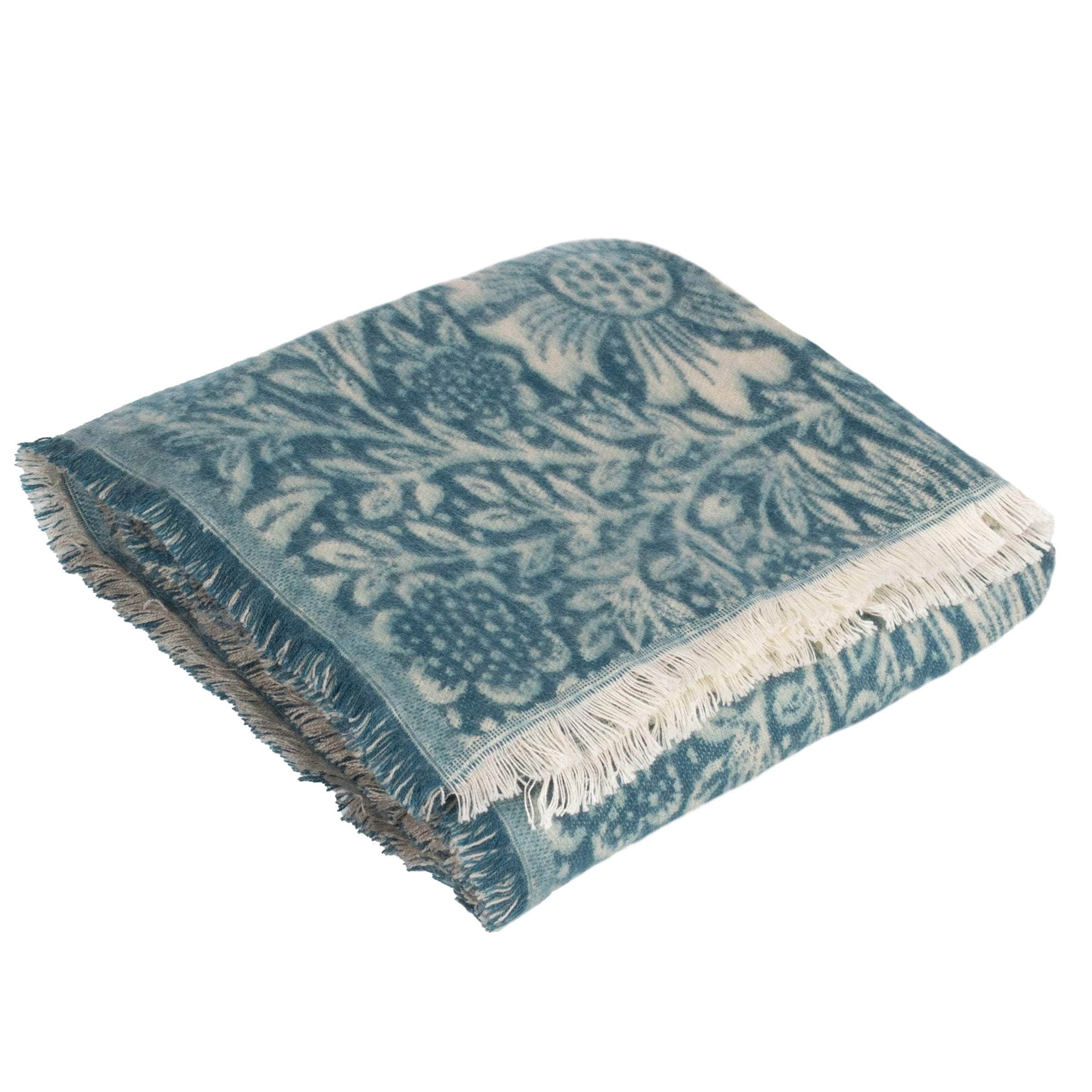 Morris & Co (Riva Home) Morris & Co Throw Morris & Co Marigold Jacquard Throw Indigo