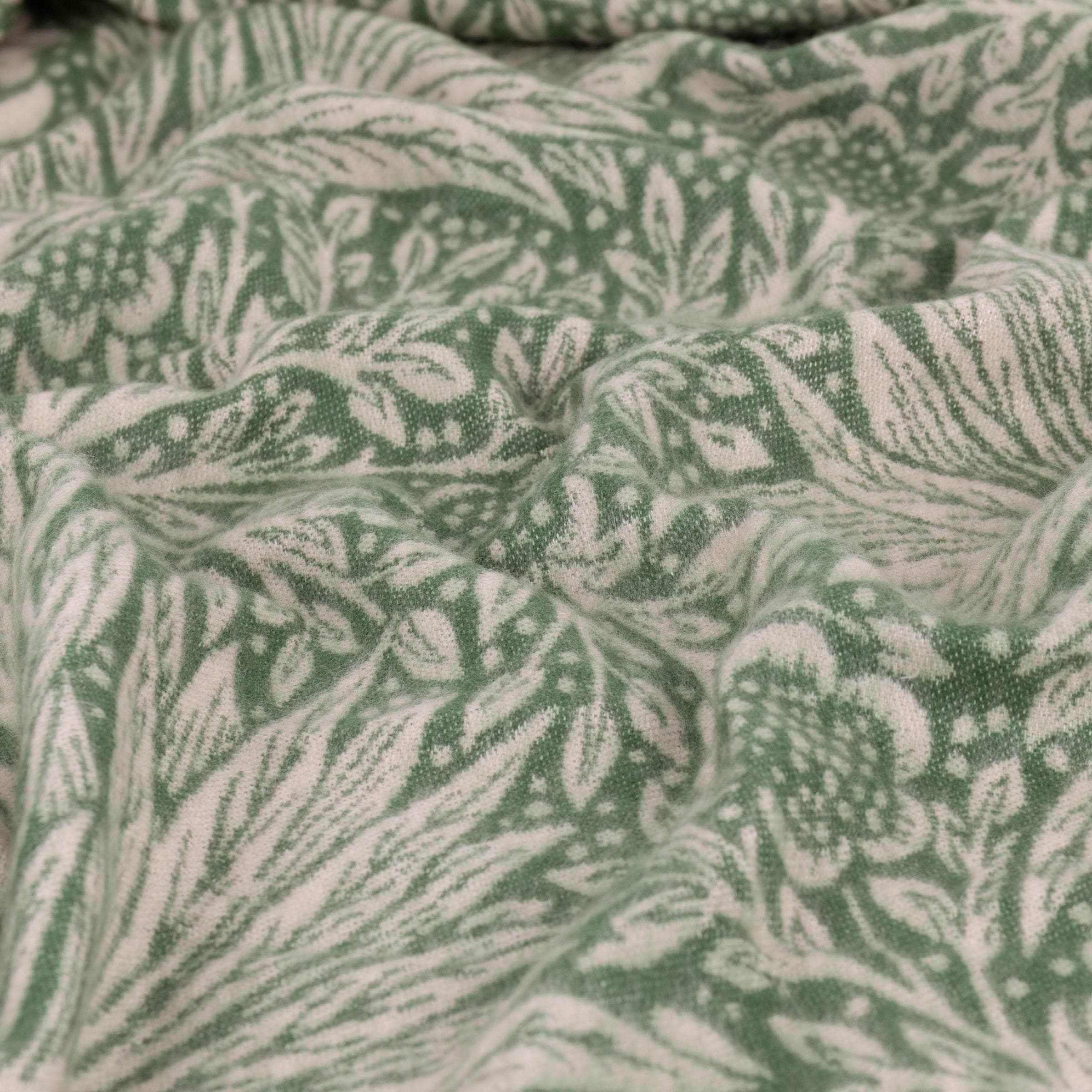 Morris & Co (Riva Home) Morris & Co Throw Morris & Co Marigold Jacquard Throw Leaf