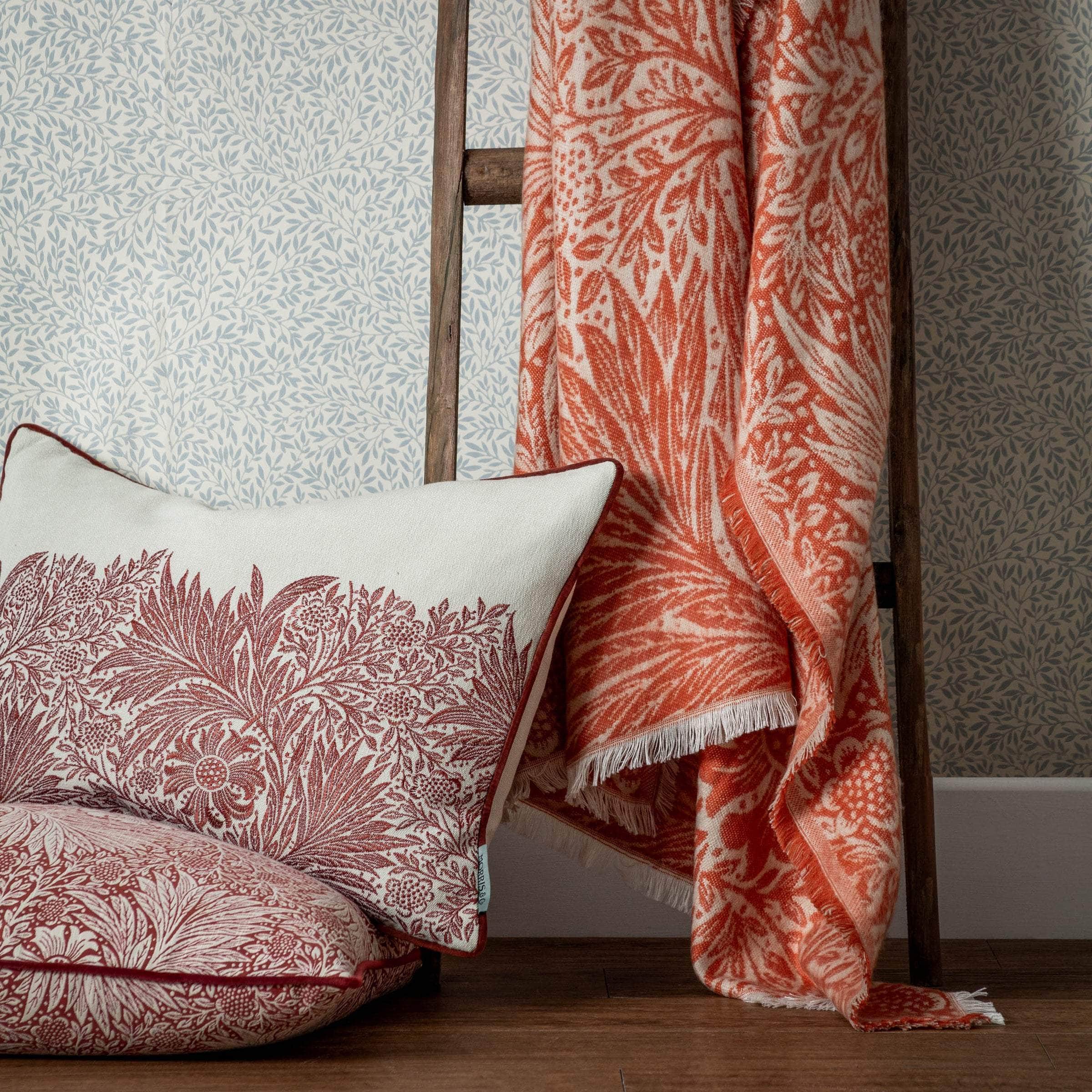 Morris & Co (Riva Home) Morris & Co Throw Morris & Co Marigold Jacquard Throw Russet