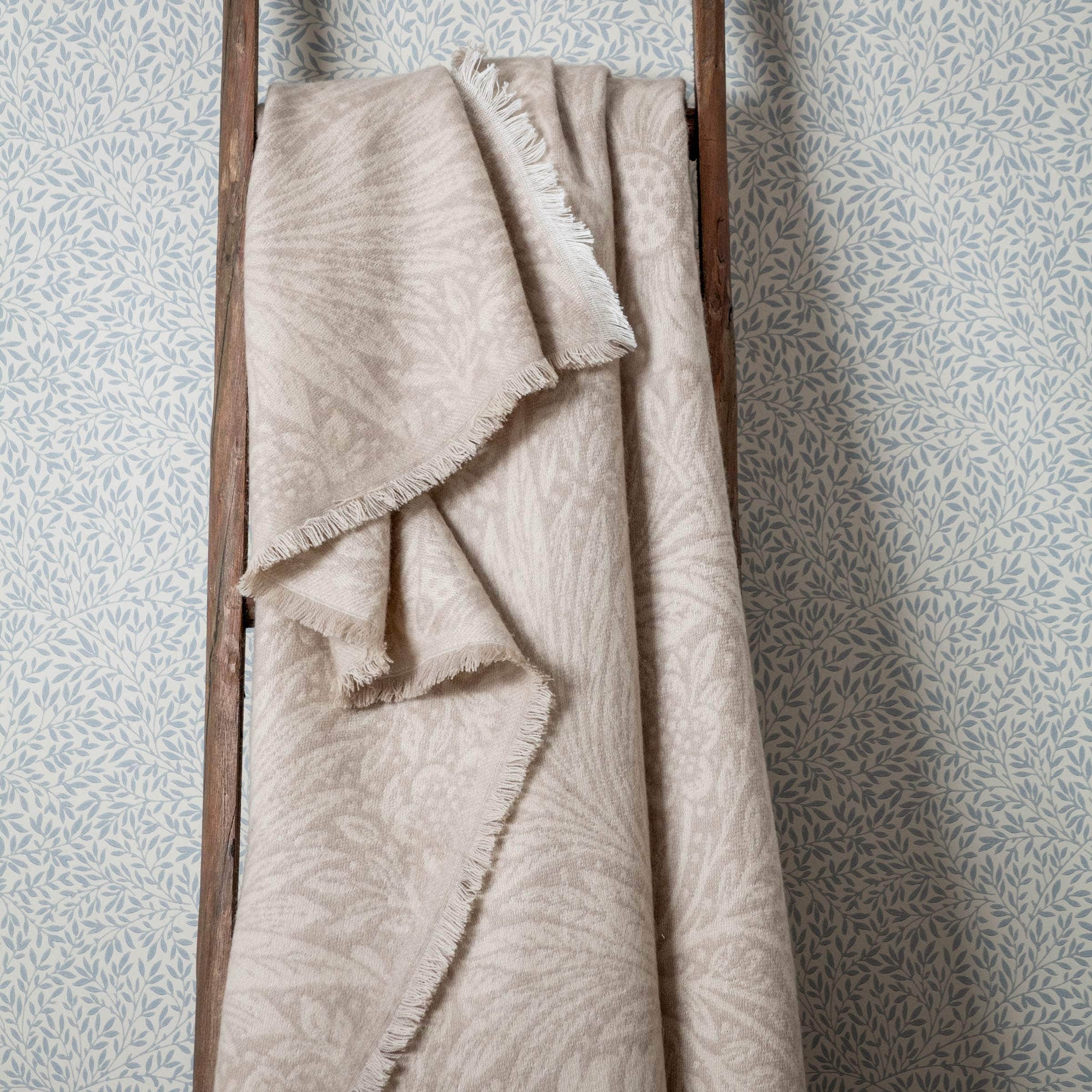 Morris & Co (Riva Home) Morris & Co Throw Morris & Co Marigold Jacquard Throw Stone