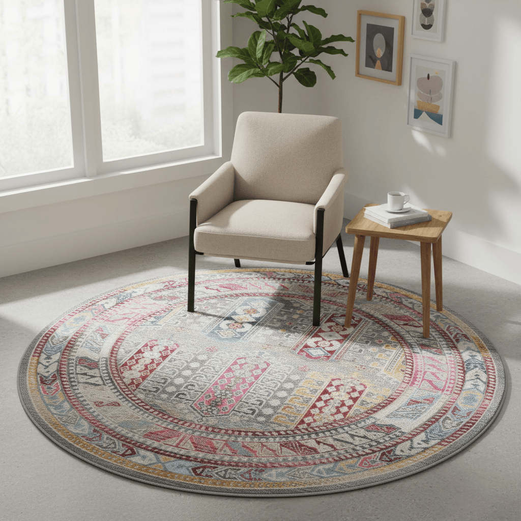Nourison & Home Designer Rugs 122 cm (4’0”) – Round NOURISON VINTAGE KASHAN VKA06 AREA RUG by Nourison