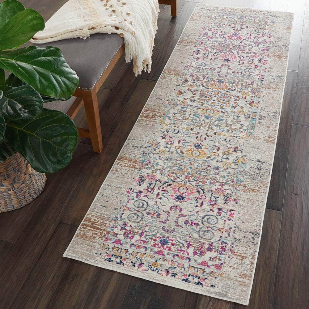 Nourison & Home Designer Rugs 244 x 71 cm (8’0” x 2’4”) – Runner VINTAGE KASHAN VKA02 Ivory Rug by Nourison Home