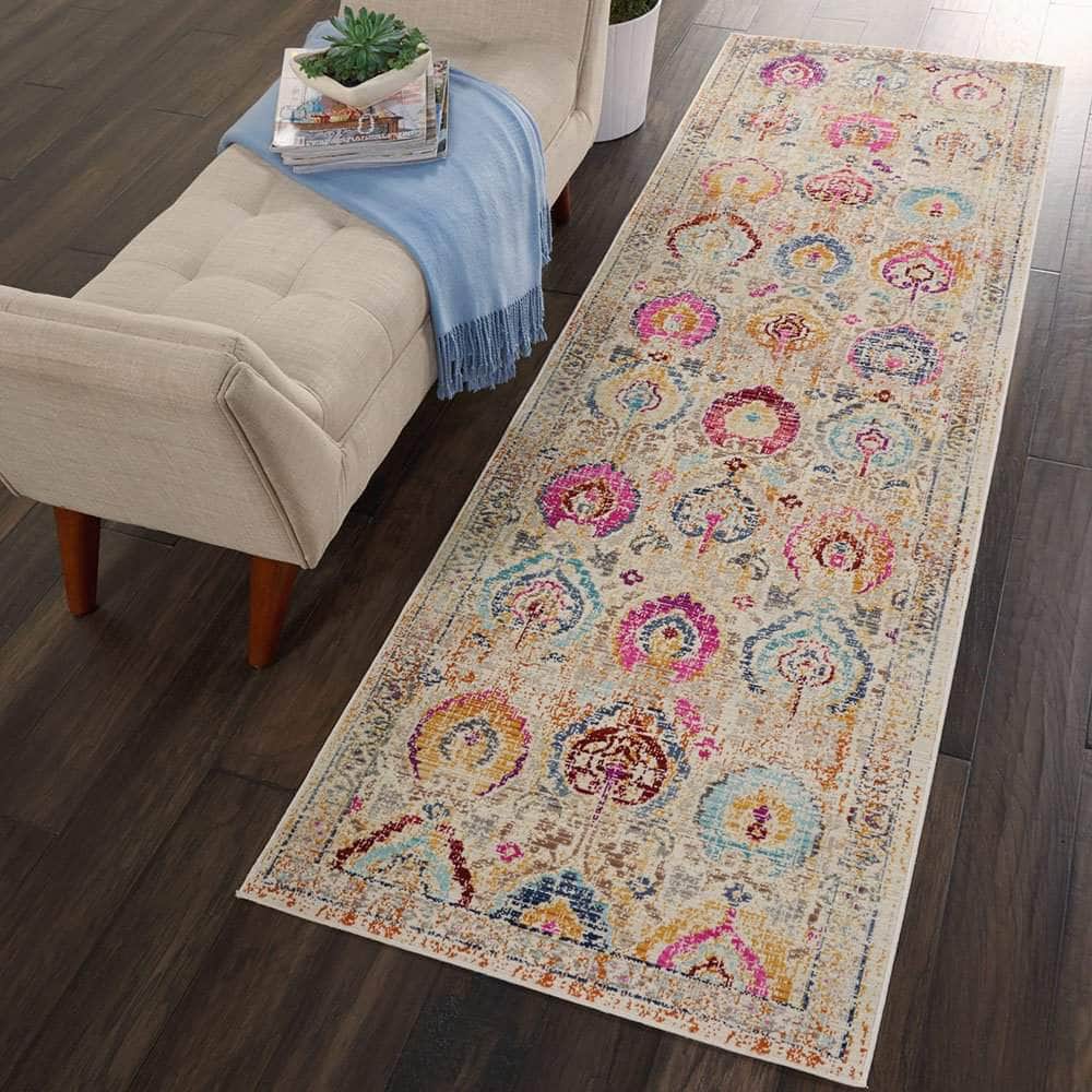 Nourison & Home Designer Rugs 244 x 71 cm (8’0” x 2’4”) – Runner VINTAGE KASHAN VKA04 Ivory Rug by Nourison Home