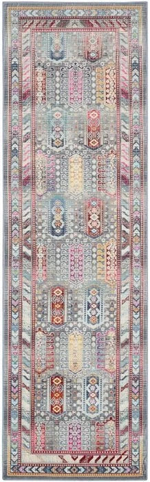 Nourison & Home Designer Rugs 244 x 71 cm (8’0” x 2’4”) – Runner VINTAGE KASHAN VKA06 Grey/Multicolour Rug by Nourison Home