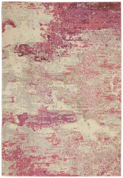 Nourison & Home Designer Rugs Celestial CES02 Coral Pink Rug by Nourison Home