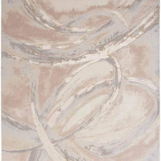 Nourison & Home Designer Rugs Inspire Me! Home Décor Brushstrokes Rug Series by Nourison Home - Beige/Grey