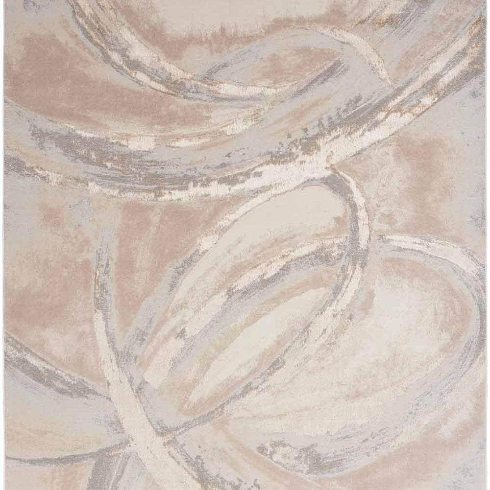 Nourison & Home Designer Rugs Inspire Me! Home Décor Brushstrokes Rug Series by Nourison Home - Beige/Grey