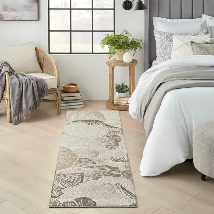 Nourison & Home Designer Rugs RUNNER 2'3" x 7'6" (69cm x 229cm) / Grey/White AVRA SERIES RUG by Nourison