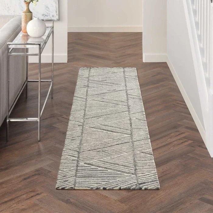 Nourison & Home Designer Rugs RUNNER 2'3" x 7'6" (69cm x 229cm) / Grey/White COLORADO CLR01 SERIES RUG by Nourison