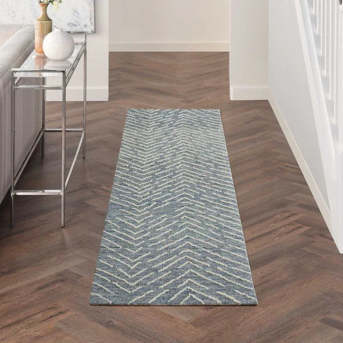 Nourison & Home Designer Rugs RUNNER 2'3" x 7'6" (69cm x 229cm) / Indigo/Ivory COLORADO CLR02 SERIES RUG by Nourison