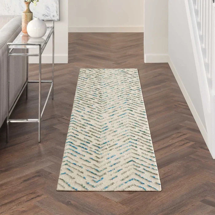 Nourison & Home Designer Rugs RUNNER 2'3" x 7'6" (69cm x 229cm) / Ivory/Green COLORADO CLR02 SERIES RUG by Nourison