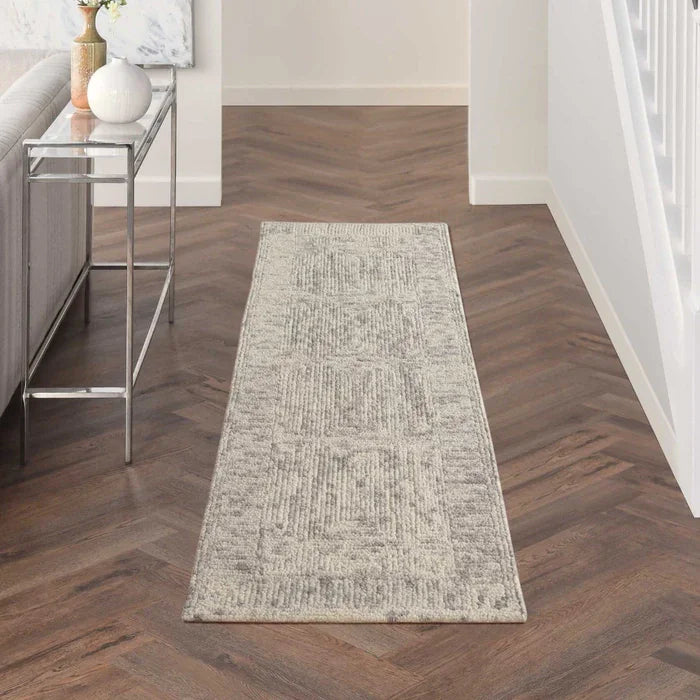 Nourison & Home Designer Rugs RUNNER 2'3" x 7'6" (69cm x 229cm) / Ivory/Grey/Teal COLORADO CLR04 SERIES RUG by Nourison