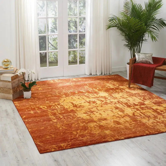 Nourison & Home Designer Rugs Silk Shadows FLAME Rug by Nourison Home