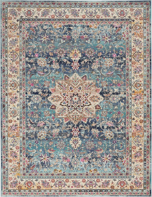 Nourison & Home Designer Rugs VINTAGE KASHAN VKA01 Blue Rug by Nourison Home