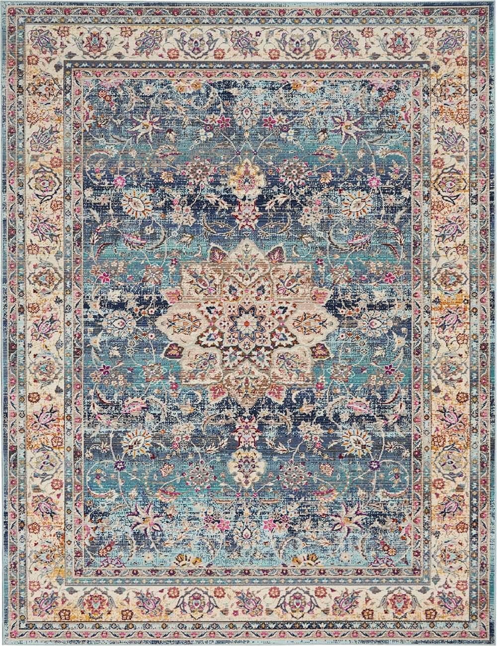 Nourison & Home Designer Rugs VINTAGE KASHAN VKA01 Blue Rug by Nourison Home