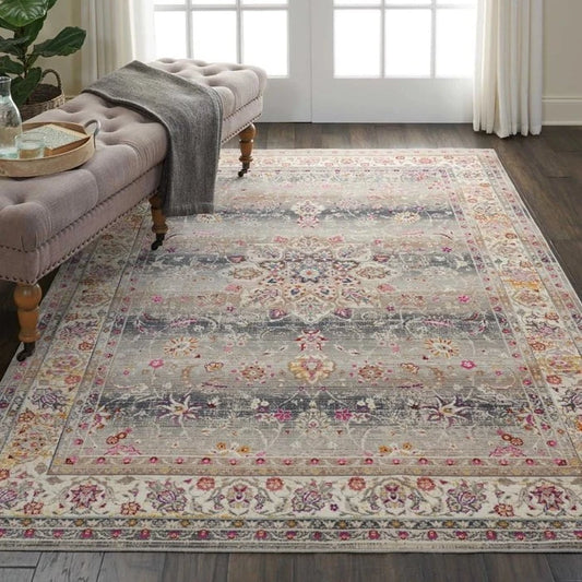 Nourison & Home Designer Rugs VINTAGE KASHAN VKA01 Grey Rug by Nourison Home