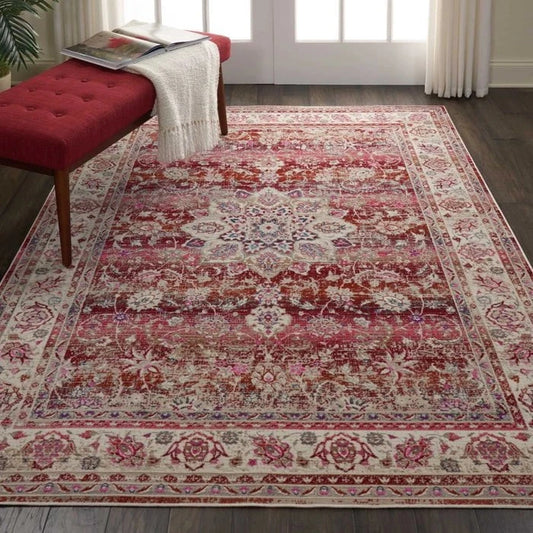 Nourison & Home Designer Rugs VINTAGE KASHAN VKA01 Red Rug by Nourison Home