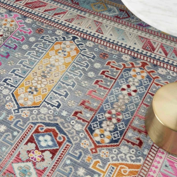 Nourison & Home Designer Rugs VINTAGE KASHAN VKA06 Grey/Multicolour Rug by Nourison Home