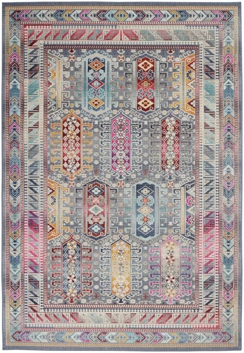 Nourison & Home Designer Rugs VINTAGE KASHAN VKA06 Grey/Multicolour Rug by Nourison Home