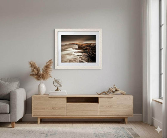 Original Irish Art Print DONEGAL CLIFFS AT MUCKROSS POINT | OPEN EDITION PRINT | FRAMED by Original Irish Art