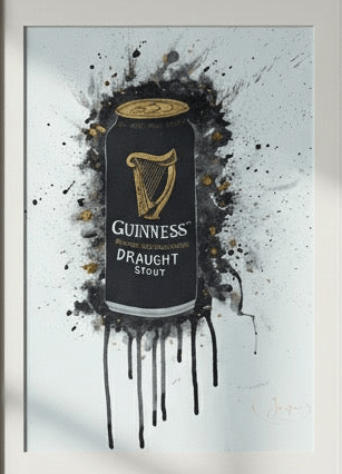 Original Irish Art Print GUINNESS STOUT FRAMED ART PRINT by Jasper