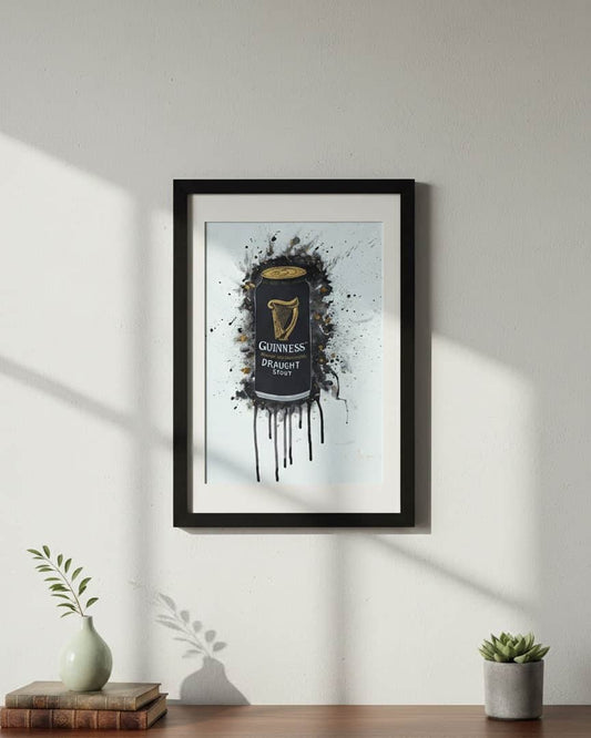 Original Irish Art Print GUINNESS STOUT FRAMED ART PRINT by Jasper