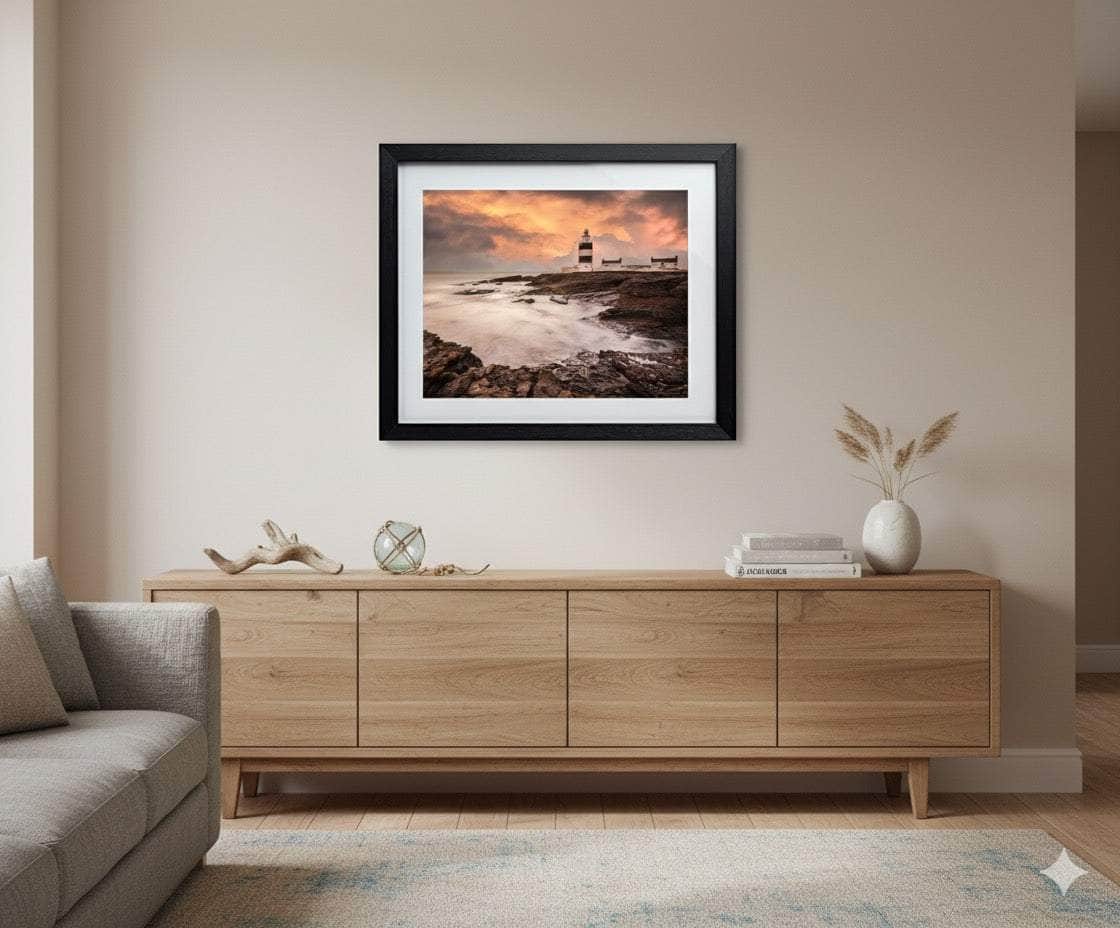 Original Irish Art Print HOOK LIGHTHOUSE CO WEXFORD | OPEN EDITION PRINT | FRAMED by Original Irish Art