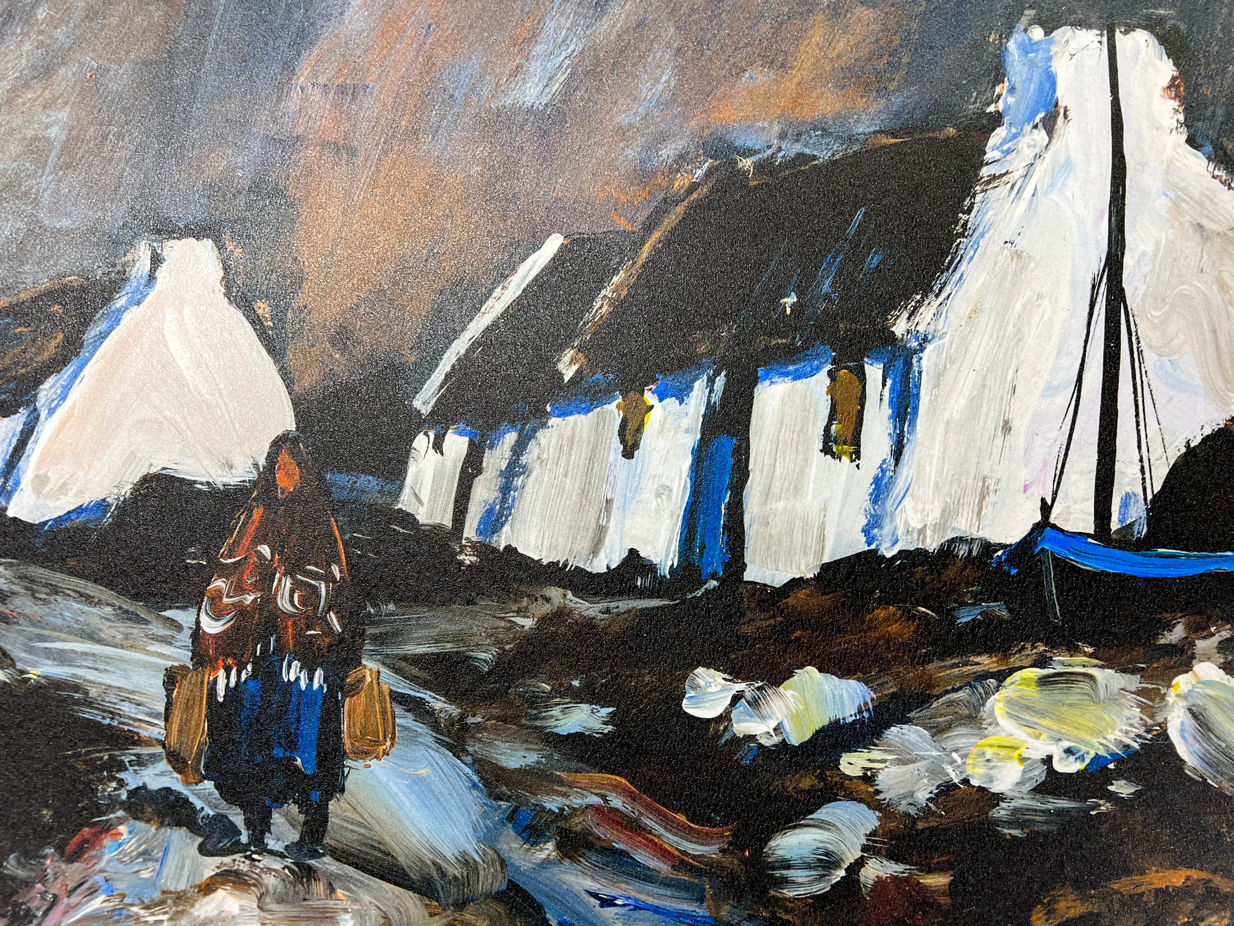 Original Irish Art Print Patrick Murphy PM013 Inhabited Cottages by Original Irish Art