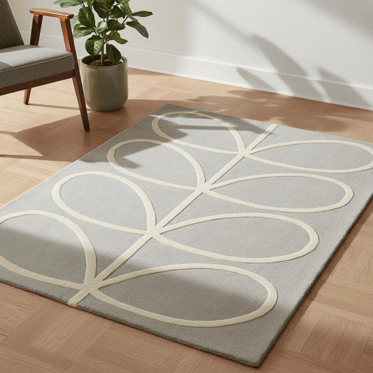 Orla Kiely (Brink & Campman) Designer Rugs 120 centimetres by 180 centimetres (3 feet 11 inches by 5 feet 11 inches) / Classic ORLA KIELY GIANT LINEAR STEM AREA RUG by Brink and Campman