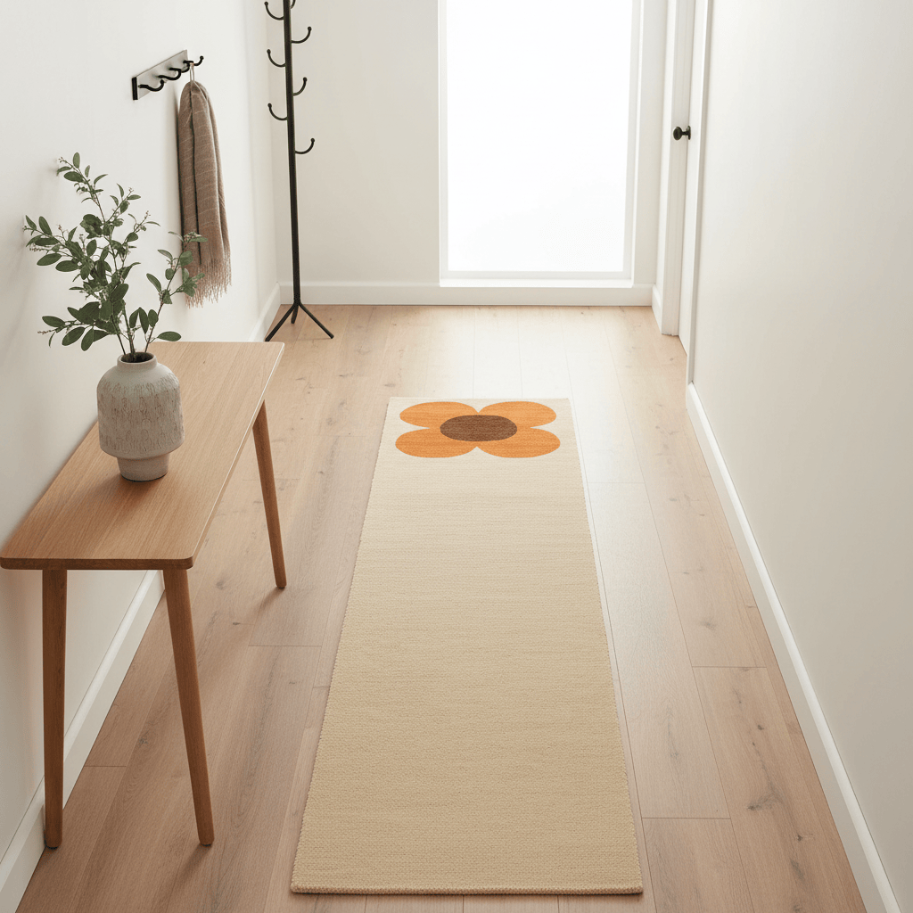 Orla Kiely (Brink & Campman) Designer Rugs 67 centimetres by 230 centimetres (2 feet 2 inches by 7 feet 7 inches) ORLA KIELY FLOWER PLACEMENT AREA RUG by Brink and Campman