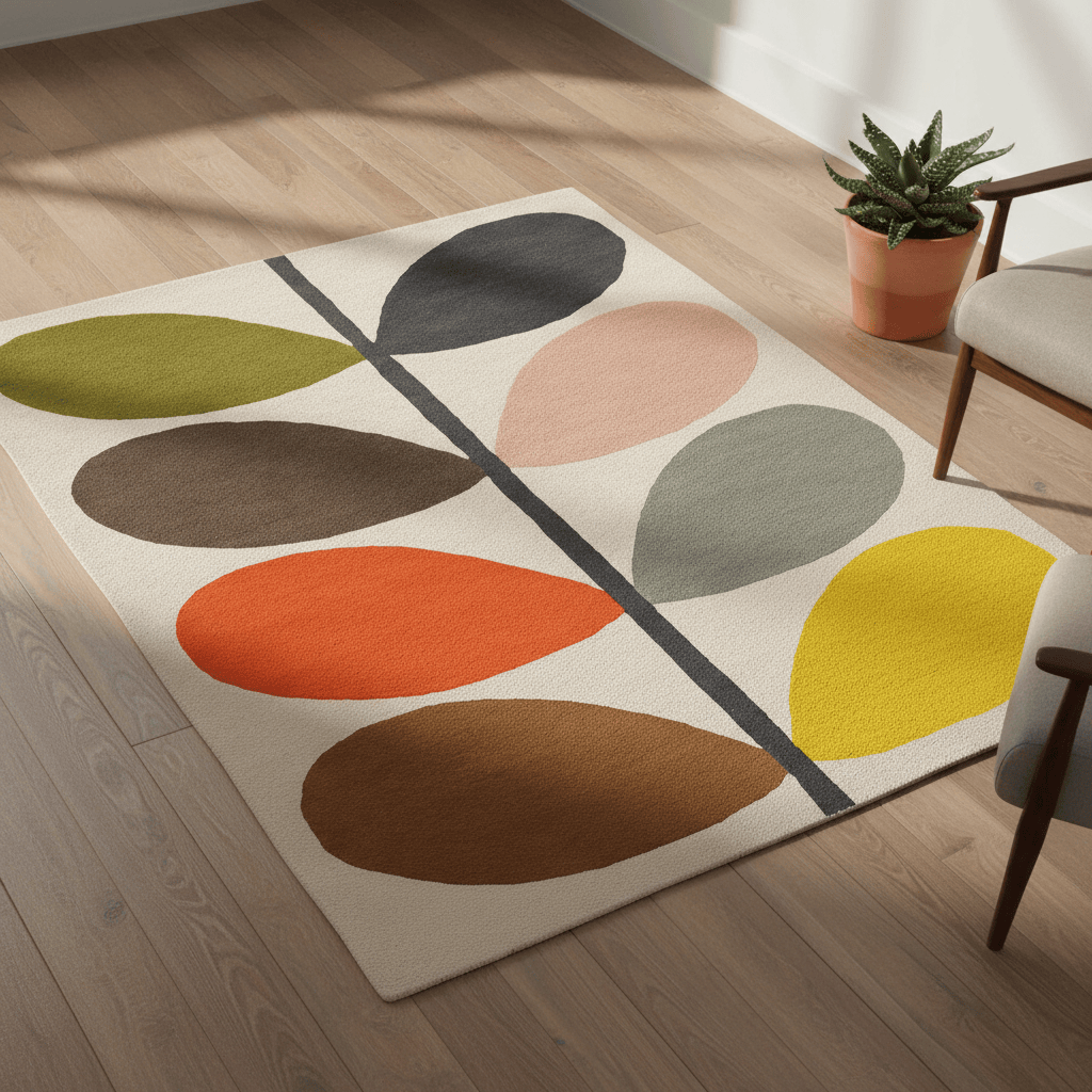 Orla Kiely (Brink & Campman) Designer Rugs ORLA KIELY GIANT MULTI STEM AREA RUG by Brink and Campman