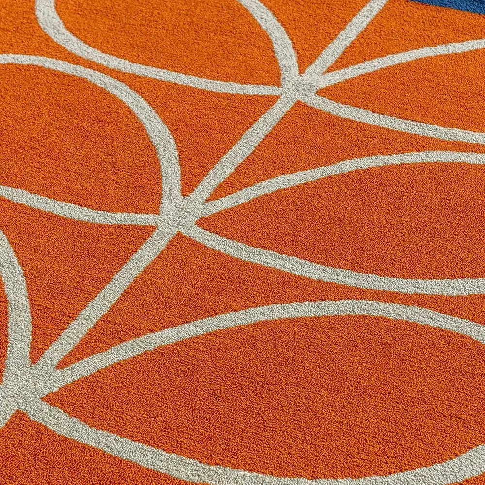 Orla Kiely (Brink & Campman) Designer Rugs Orla Kiely Linear Stem Orange Indoor/Outdoor Rug