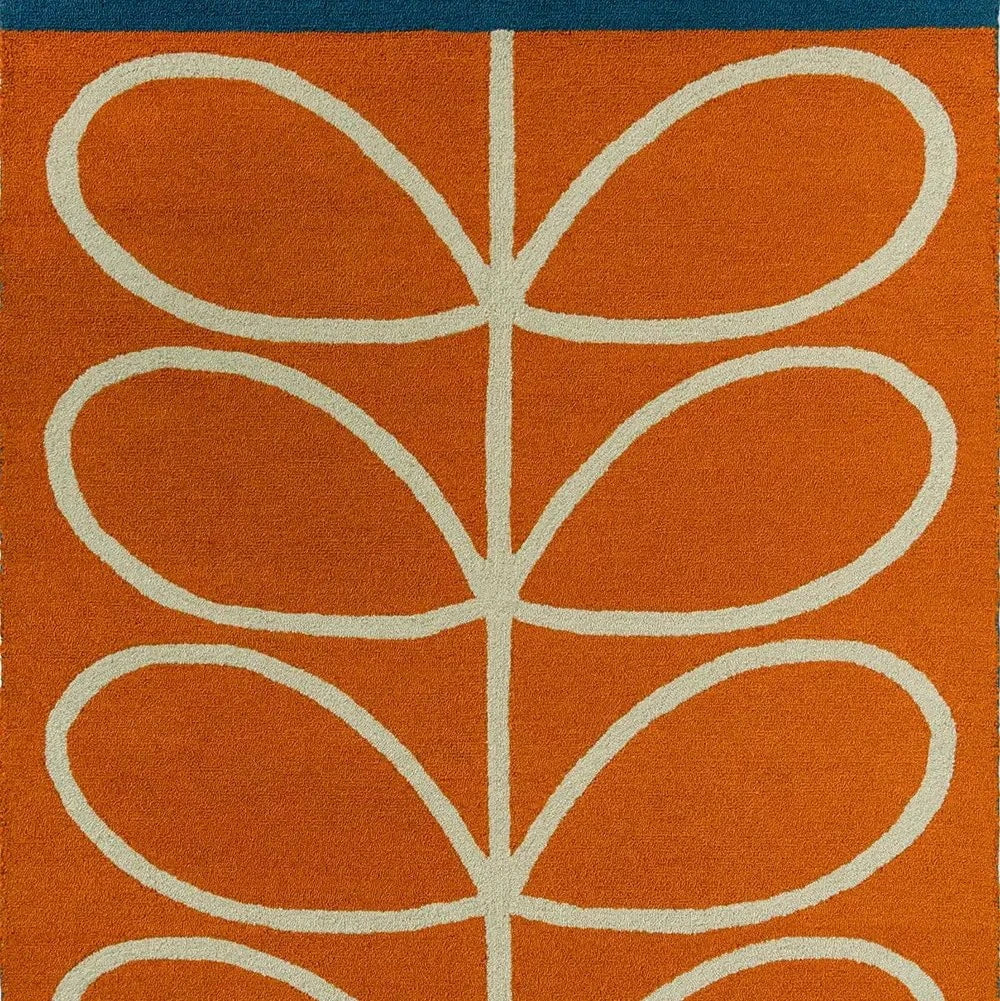 Orla Kiely (Brink & Campman) Designer Rugs Orla Kiely Linear Stem Orange Indoor/Outdoor Rug