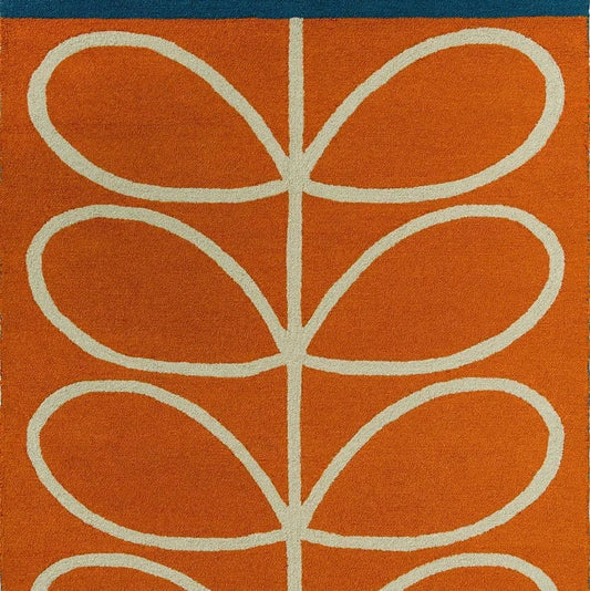 Orla Kiely (Brink & Campman) Designer Rugs Orla Kiely Linear Stem Orange Indoor/Outdoor Rug