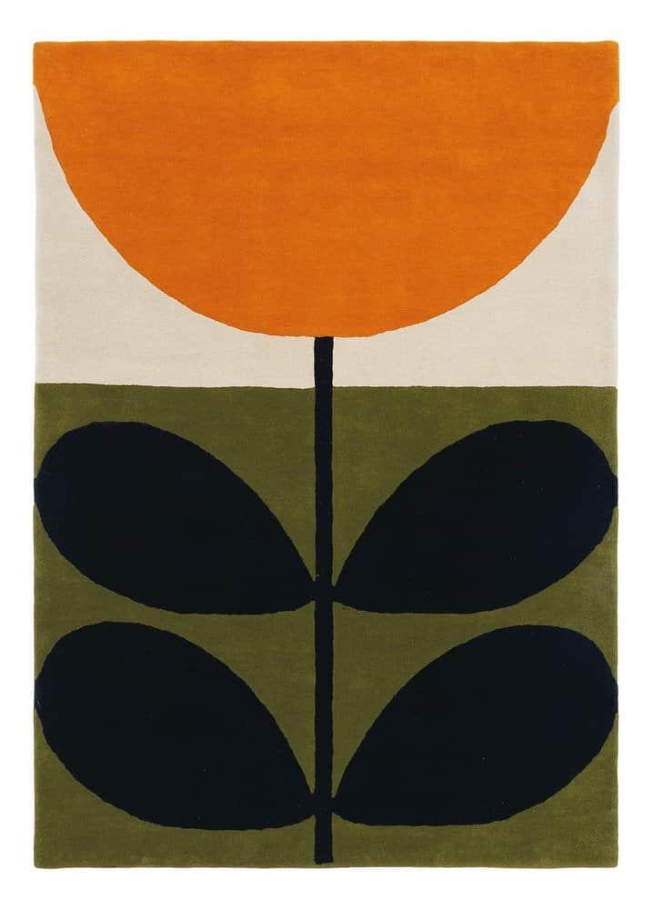 Orla Kiely (Brink & Campman) Designer Rugs ORLA KIELY STEM AREA RUG | BLACK by Brink and Campman