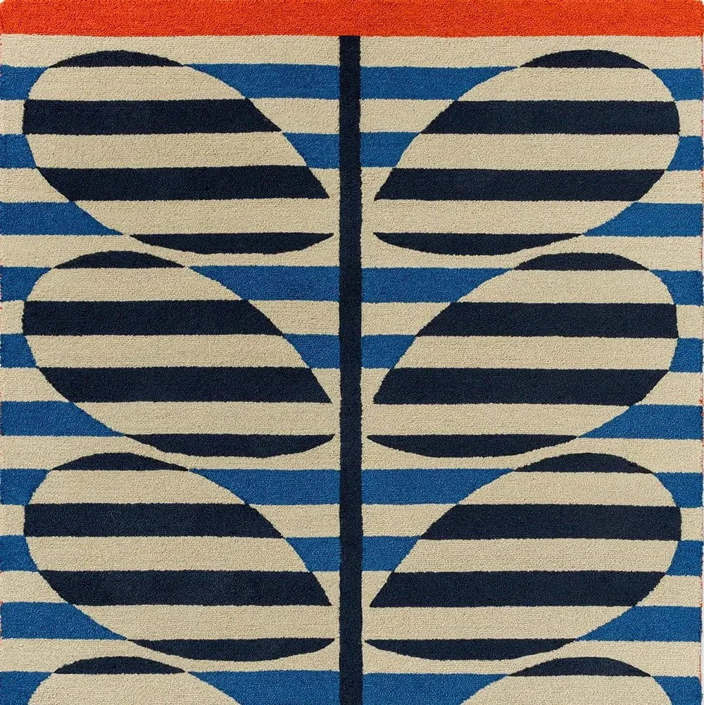 Orla Kiely (Brink & Campman) Designer Rugs Orla Kiely Stripy Stem Azure Indoor/Outdoor Rug