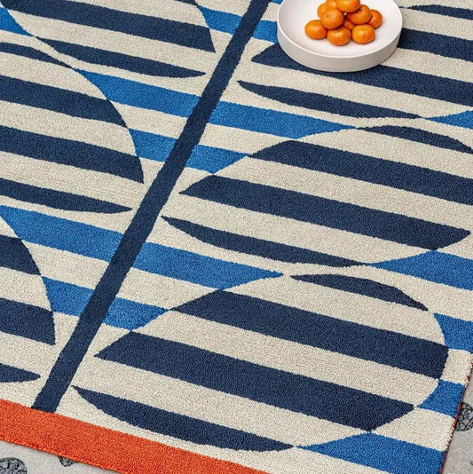 Orla Kiely (Brink & Campman) Designer Rugs Orla Kiely Stripy Stem Azure Indoor/Outdoor Rug