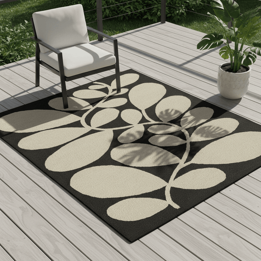 Orla Kiely (Brink & Campman) Outdoor Rugs 140 x 200cm / 4’7” x 6’7” / Sycamore ORLA KIELY INDOOR OUTDOOR SYCAMORE AREA RUG by Brink and Campman