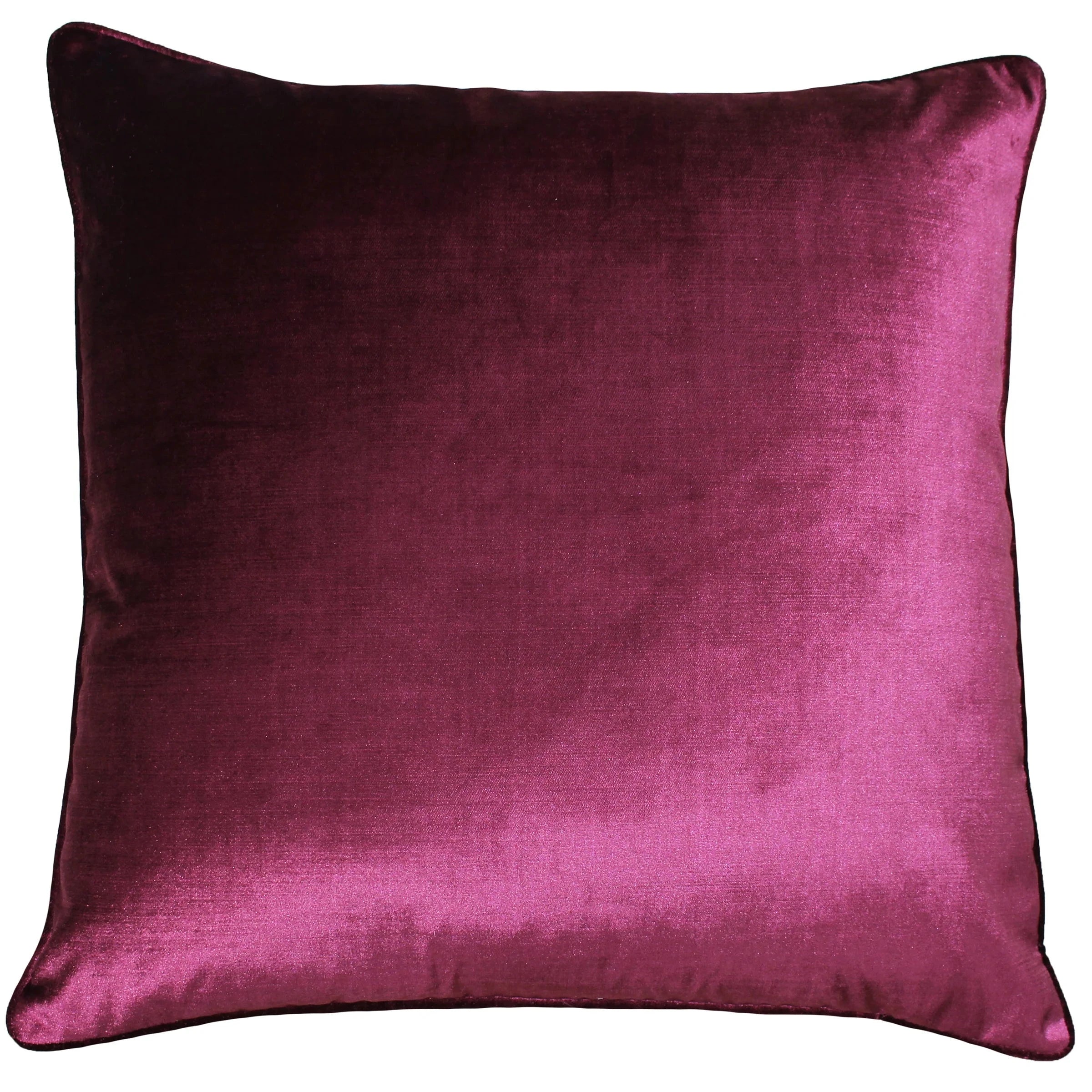 Paoletti (Riva Home) Cushions Cranberry LUXE VELVET PIPED CUSHION – Cranberry or Rust by Paoletti