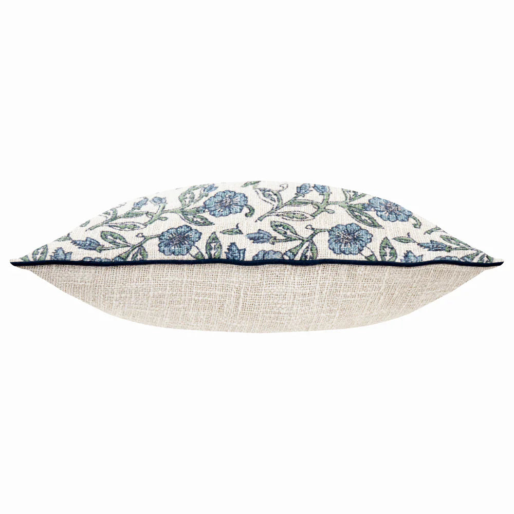 Paoletti (Riva Home) Cushions DELPHINE FLORAL PIPED CUSHION by Paoletti