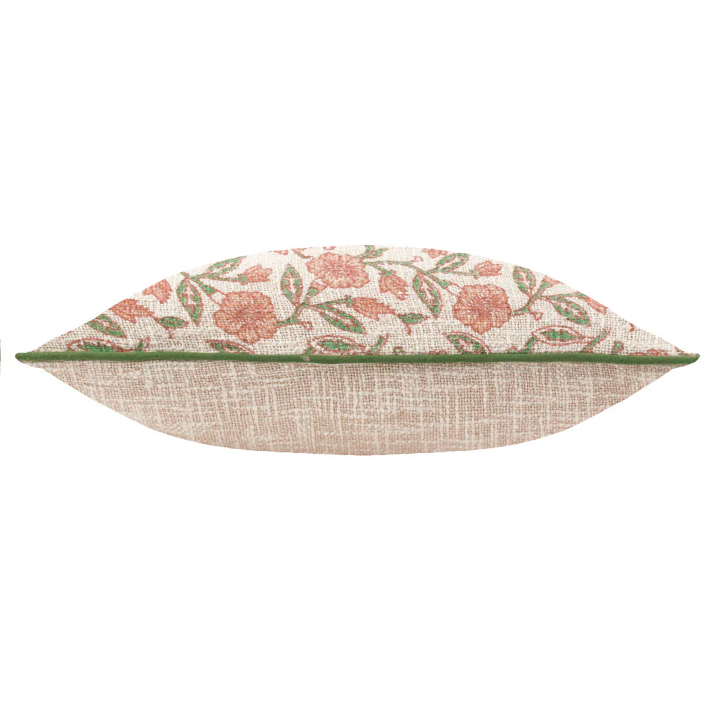 Paoletti (Riva Home) Cushions DELPHINE FLORAL PIPED CUSHION by Paoletti