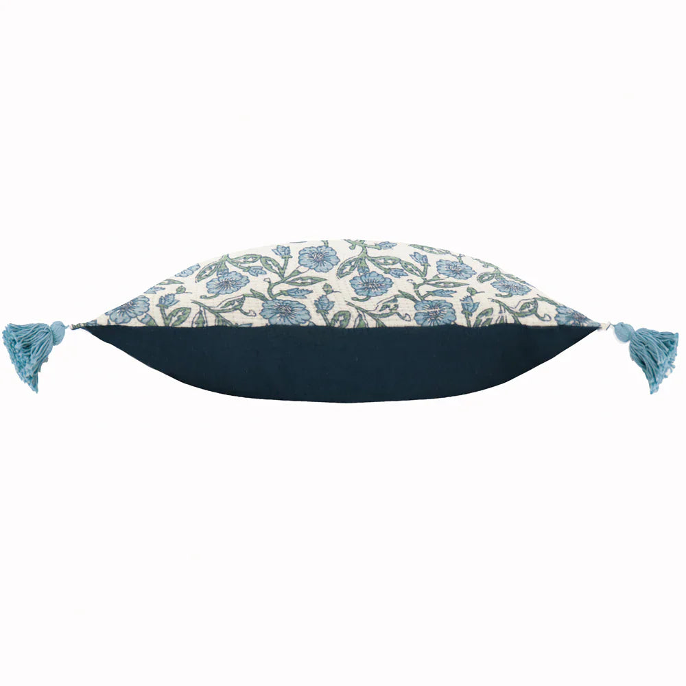 Paoletti (Riva Home) Cushions DELPHINE FLORAL TASSELLED CUSHION by Paoletti